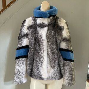Elegant  Unique Cross Mink Fur Jacket